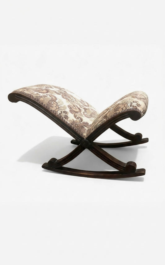 000537...Handsome Antique Mahogany Gout Stool / Footstool