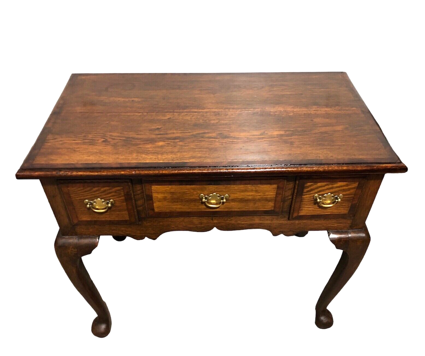 000796....Handsome Vintage Oak Lowboy Desk