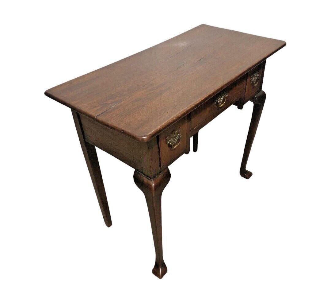 000801....Handsome Antique Oak Lowboy / Writing Table