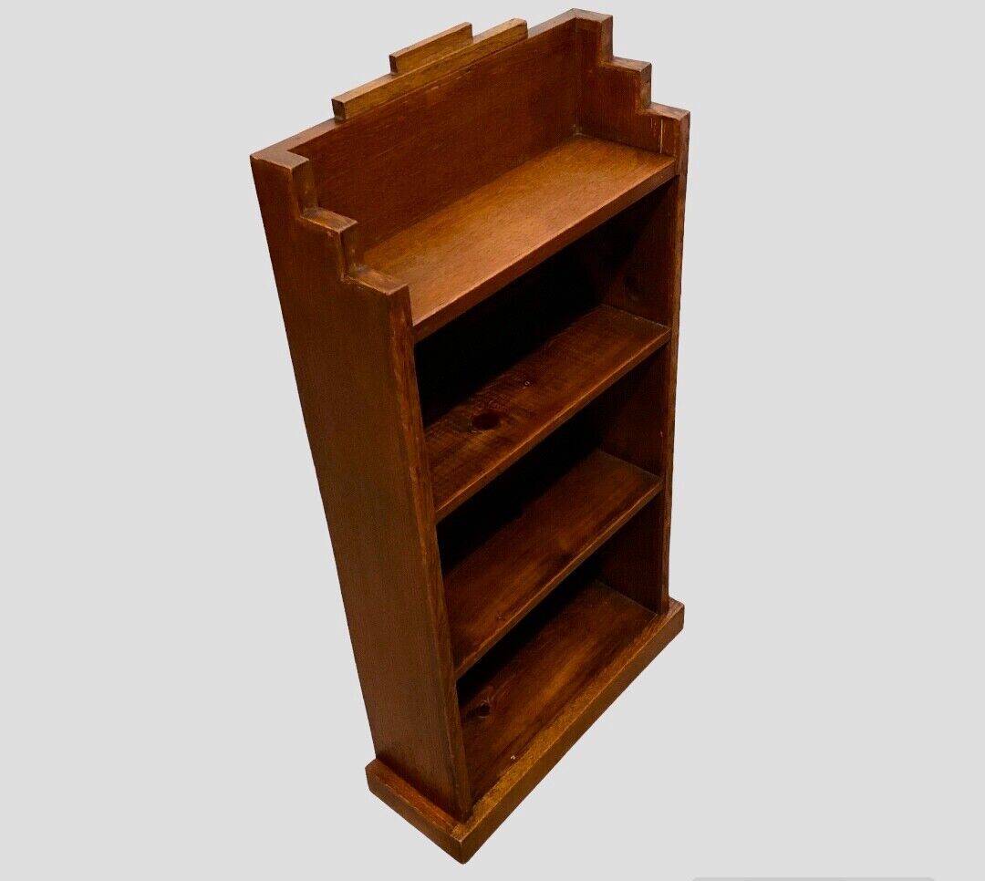 000758....Handsome Small Art Deco Bookcase / Bookshelf ( sold )