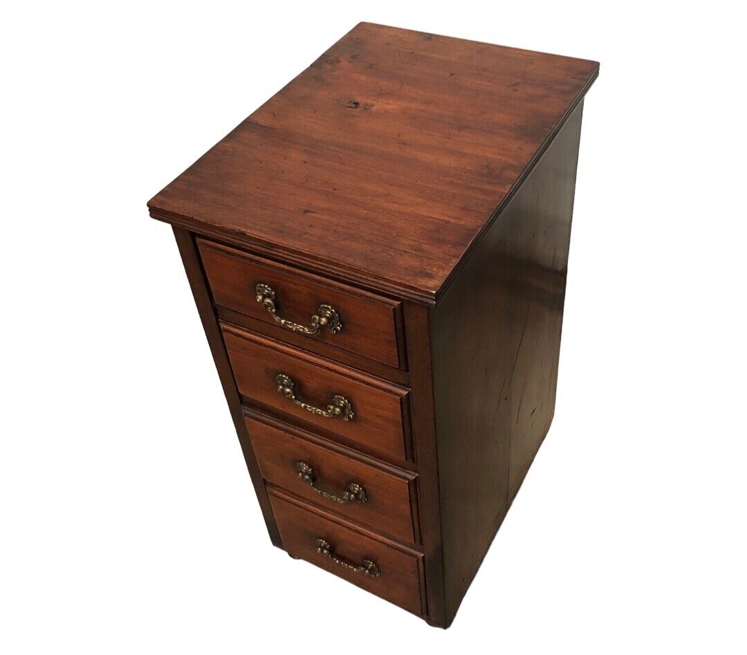 000821.....Handsome Antique Walnut Bedside Chest / Small Chest Of Drawers ( sold )