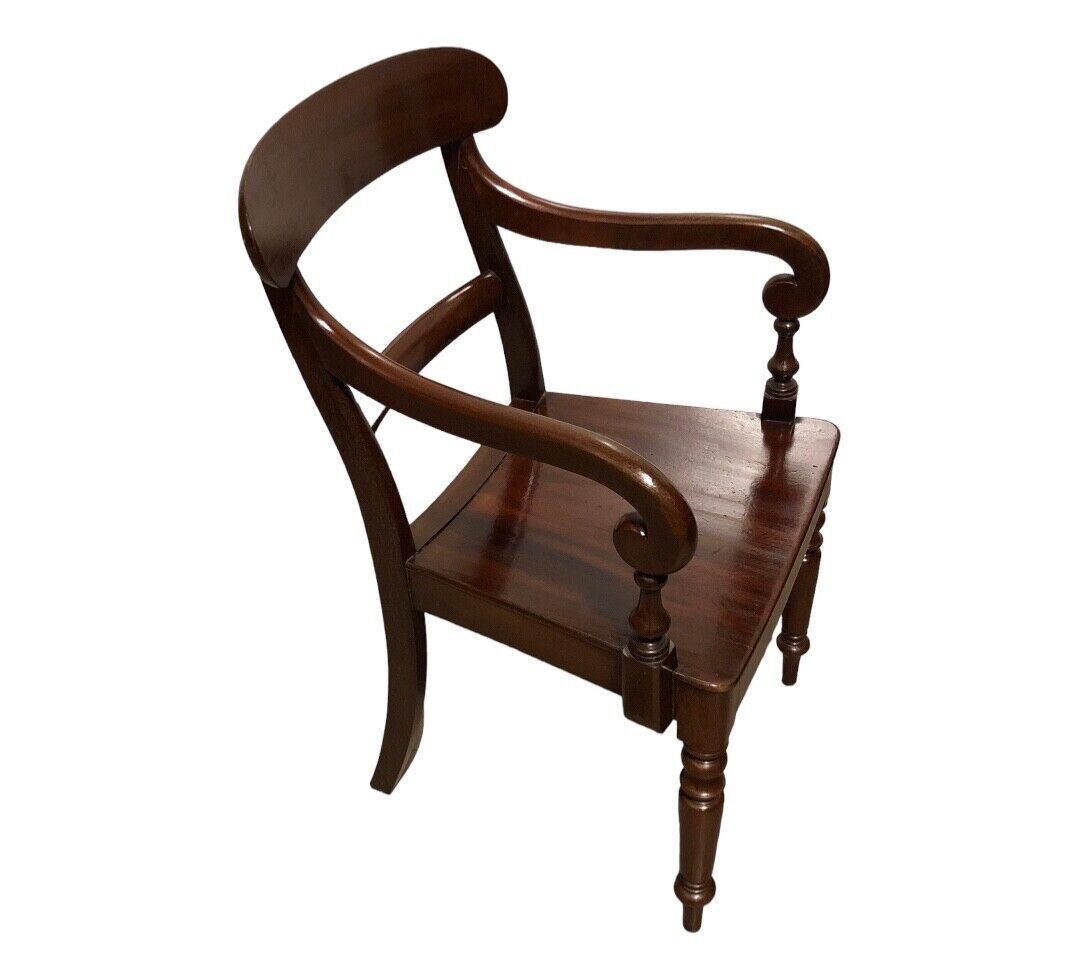 000761....Handsome Antique Regency Mahogany Carver Armchair ( sold )