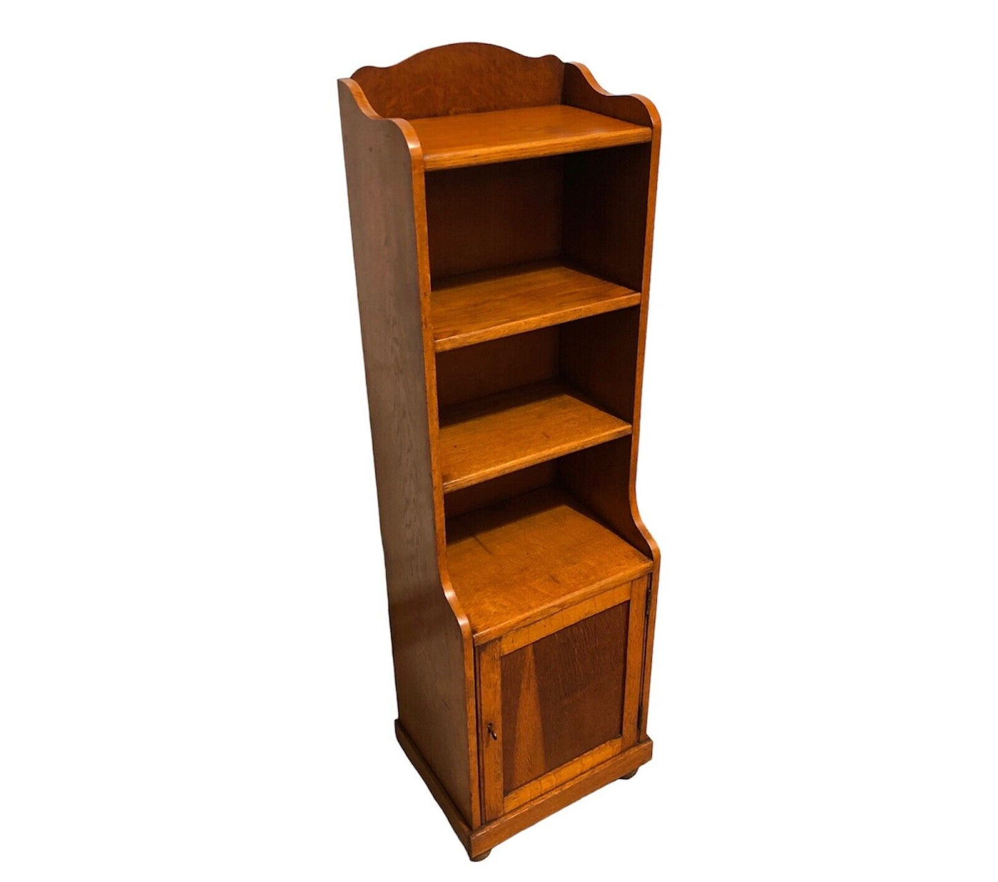 000748....Handsome Vintage Bookcase With Cupboard And Shelves( sold )