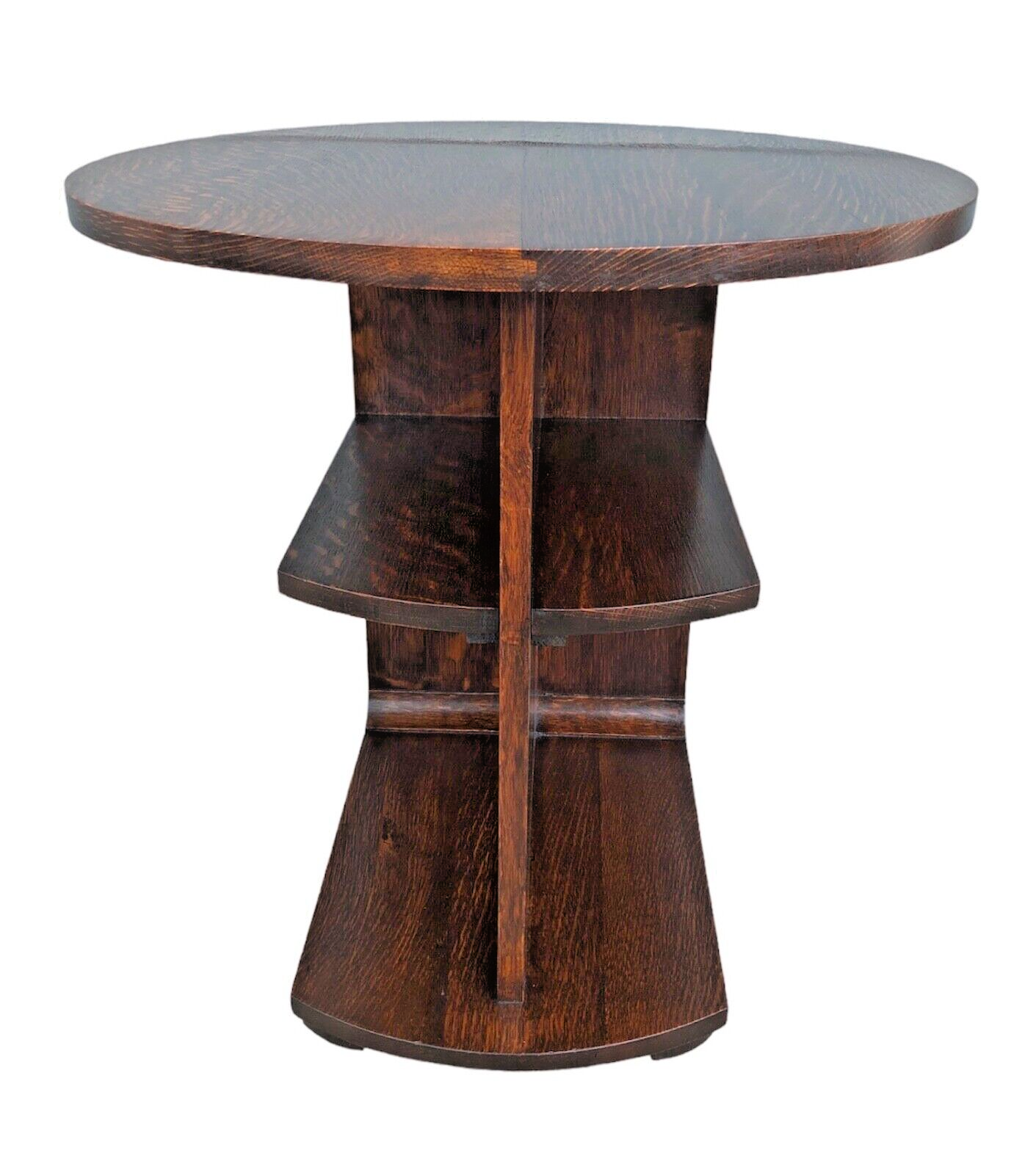 000816....Handsome Art Deco Solid Oak Coffee Table ( sold )