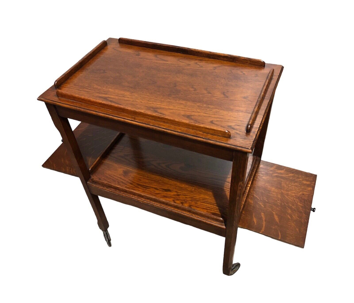 000795.... Handsome Vintage Arts And Crafts Oak Trolley / Buffet ( sold )