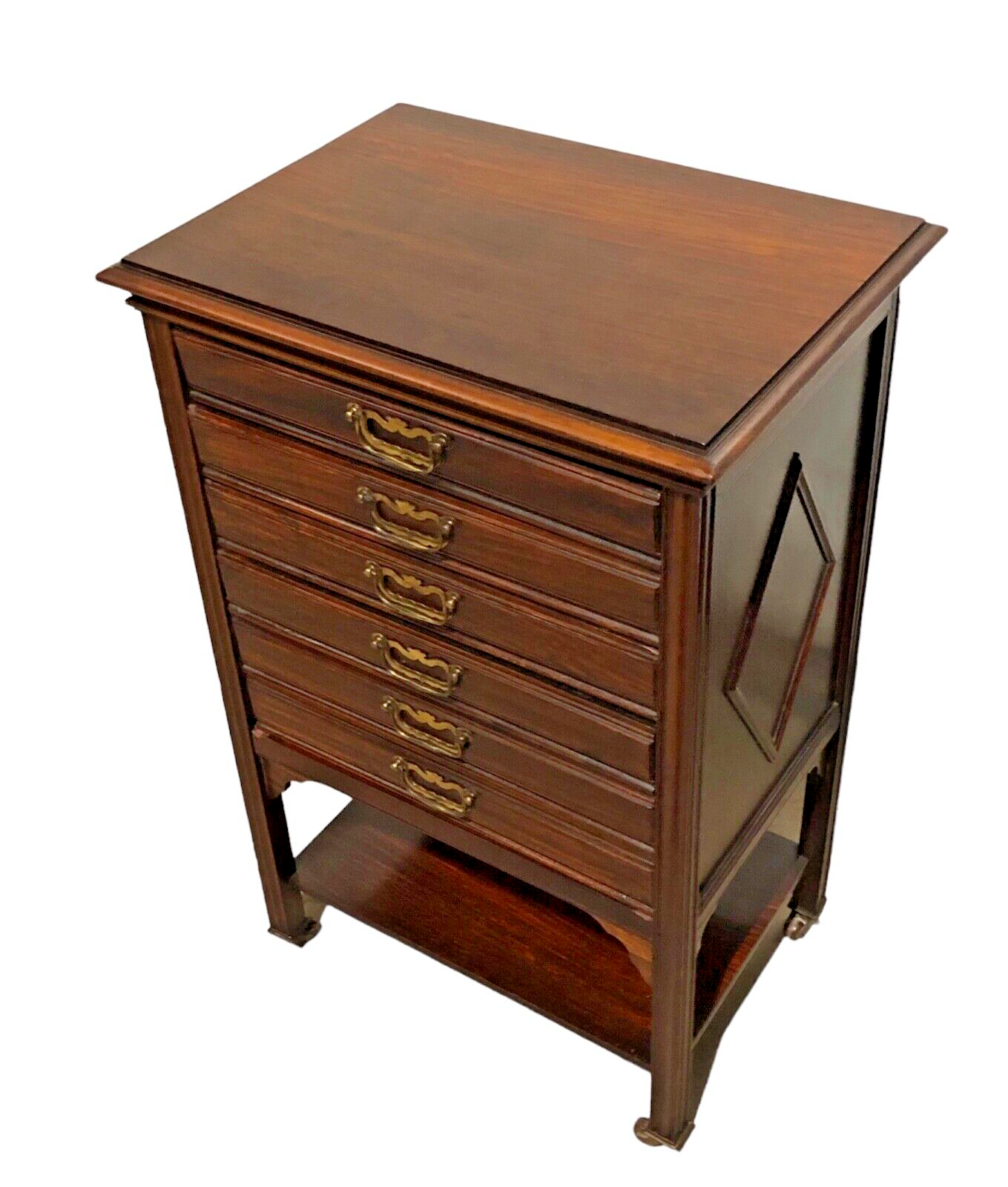 000775....Handsome Antique Rosewood Music Cabinet / Sheet Music Chest( sold )