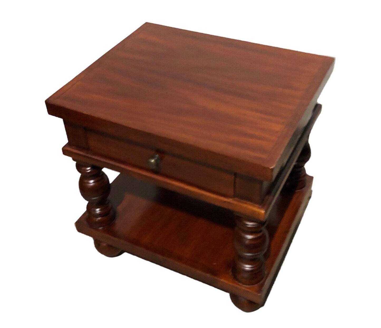 000771....Handsome Pair Of Vintage Bedside Tables / Lamp Tables ( sold )