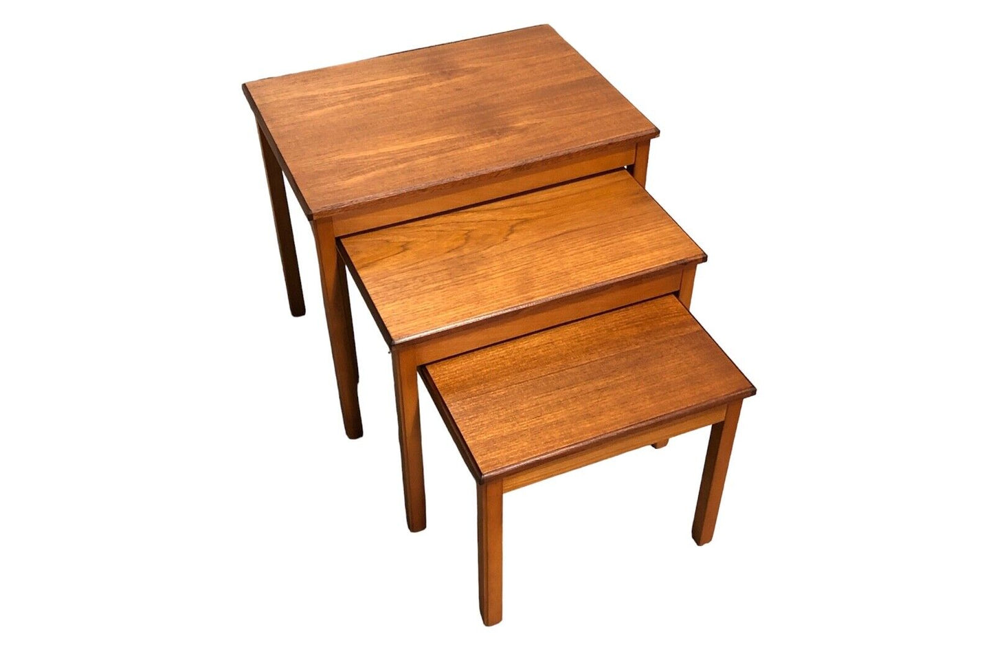 000861....Retro Teak Nest Of Tables / Danish Style Tables ( sold )