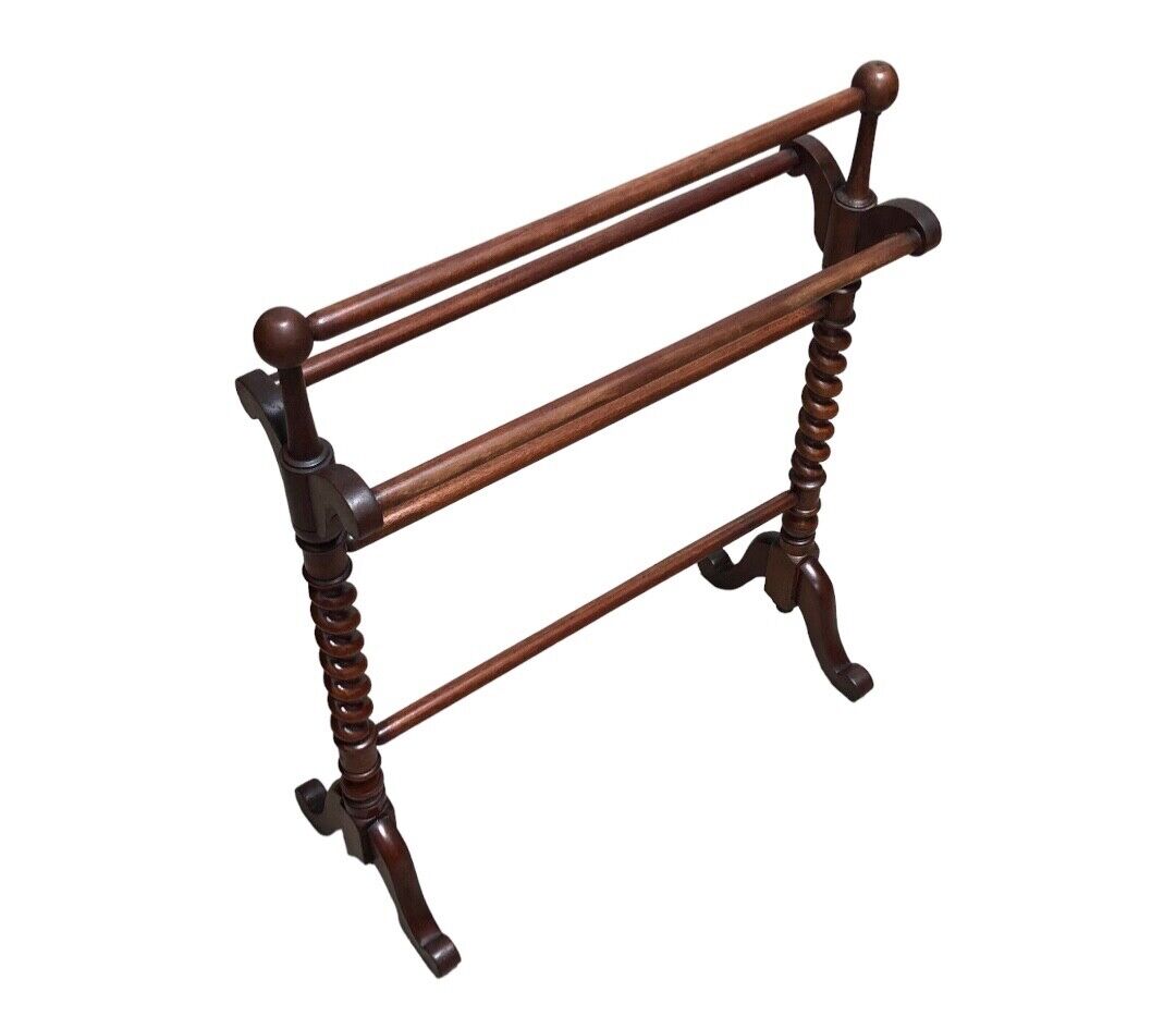 000822....Handsome Antique Mahogany Towel Rail