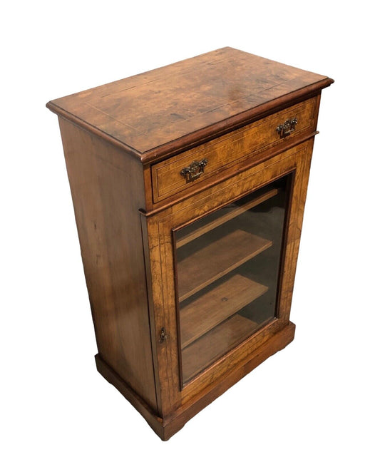 000773....Handsome Antique Walnut Pier Cabinet ( sold )