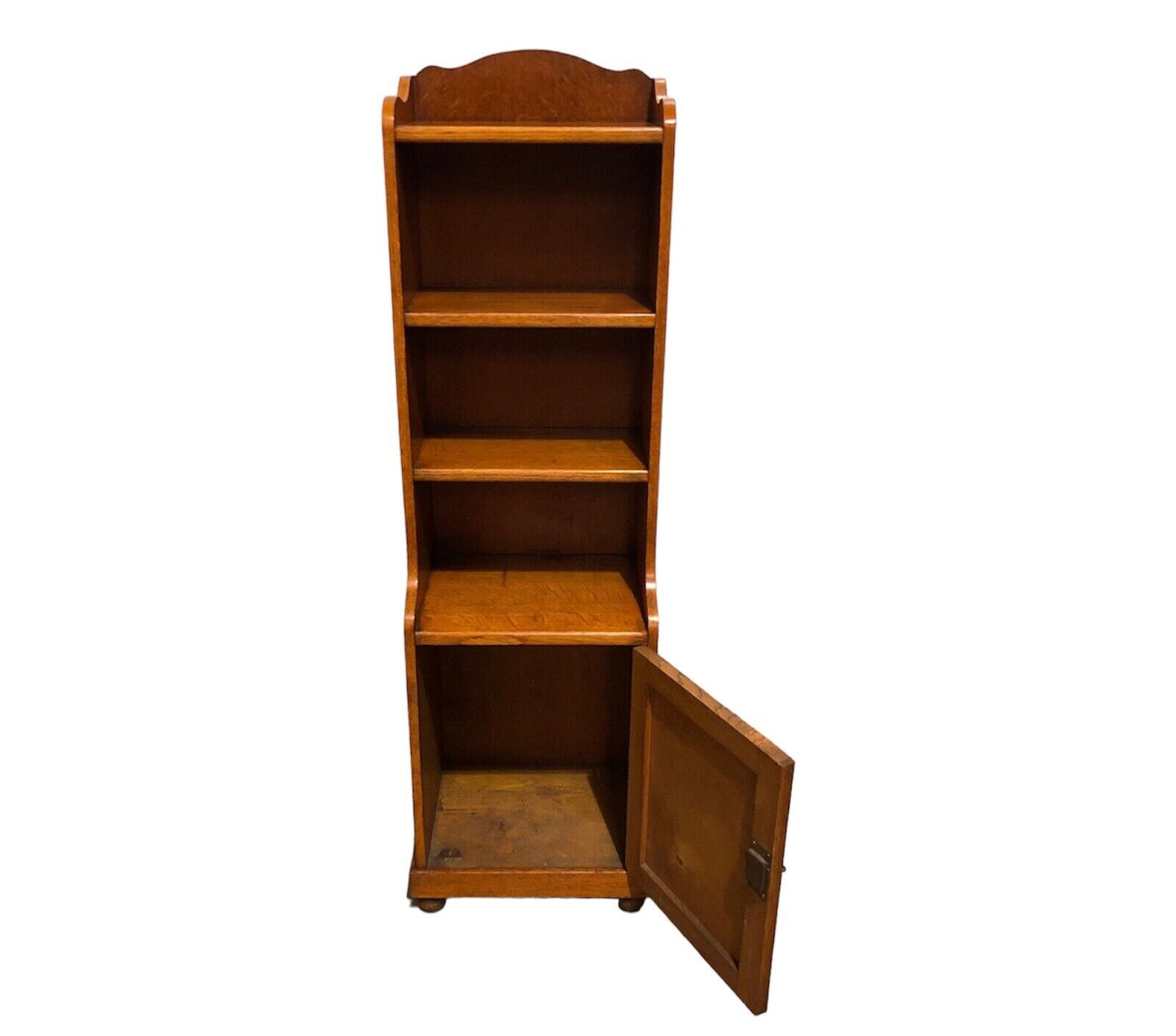 000748....Handsome Vintage Bookcase With Cupboard And Shelves( sold )