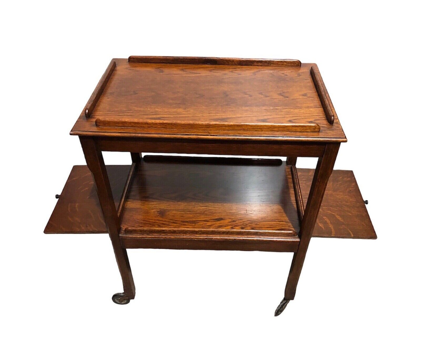000795.... Handsome Vintage Arts And Crafts Oak Trolley / Buffet ( sold )