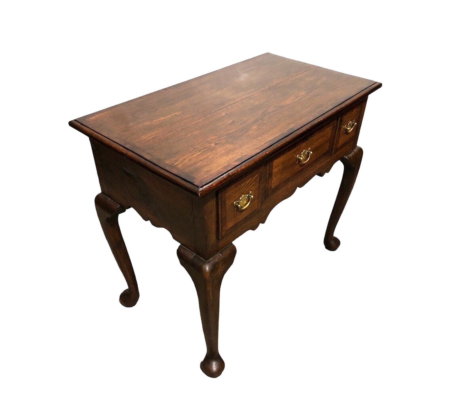 000796....Handsome Vintage Oak Lowboy Desk