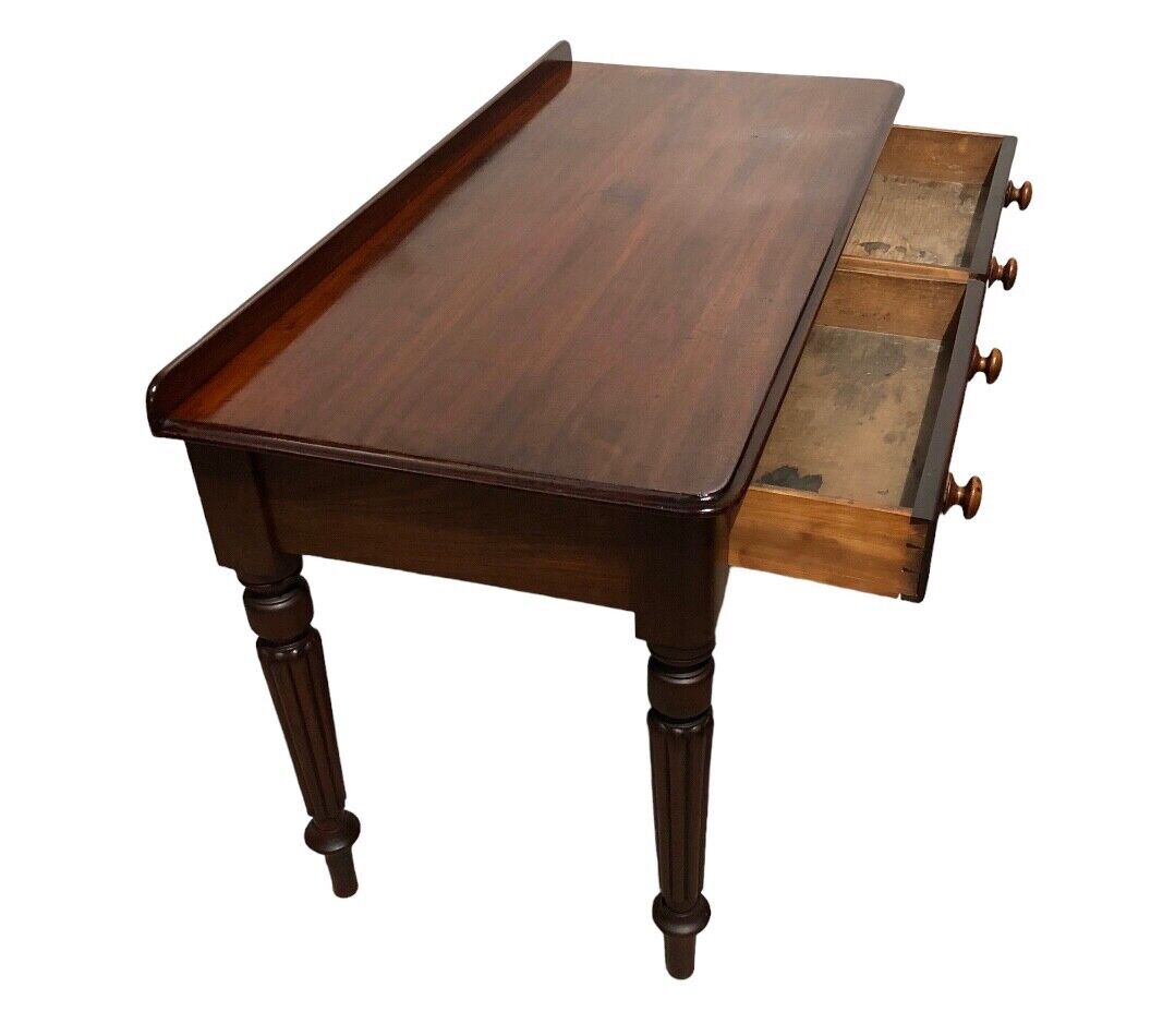 000756....Handsome Antique Mahogany Writing / Hall Table