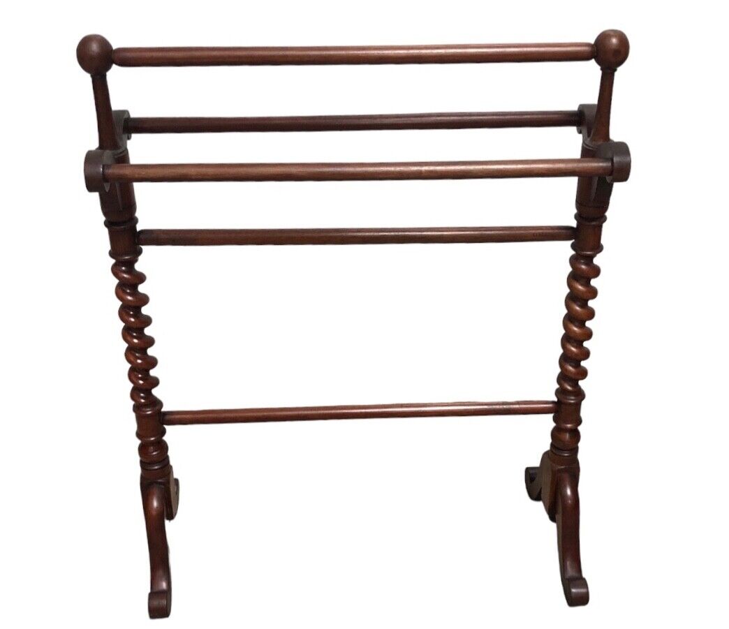 000822....Handsome Antique Mahogany Towel Rail