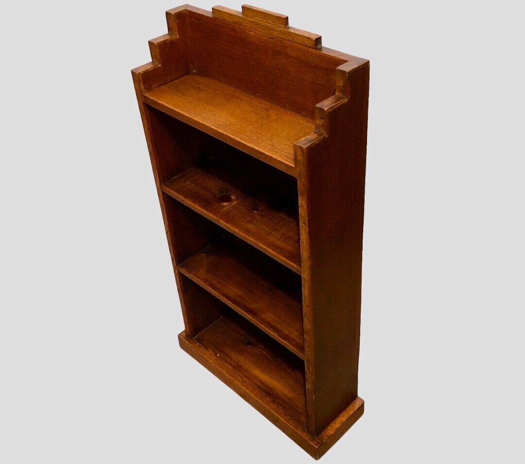 000758....Handsome Small Art Deco Bookcase / Bookshelf ( sold )