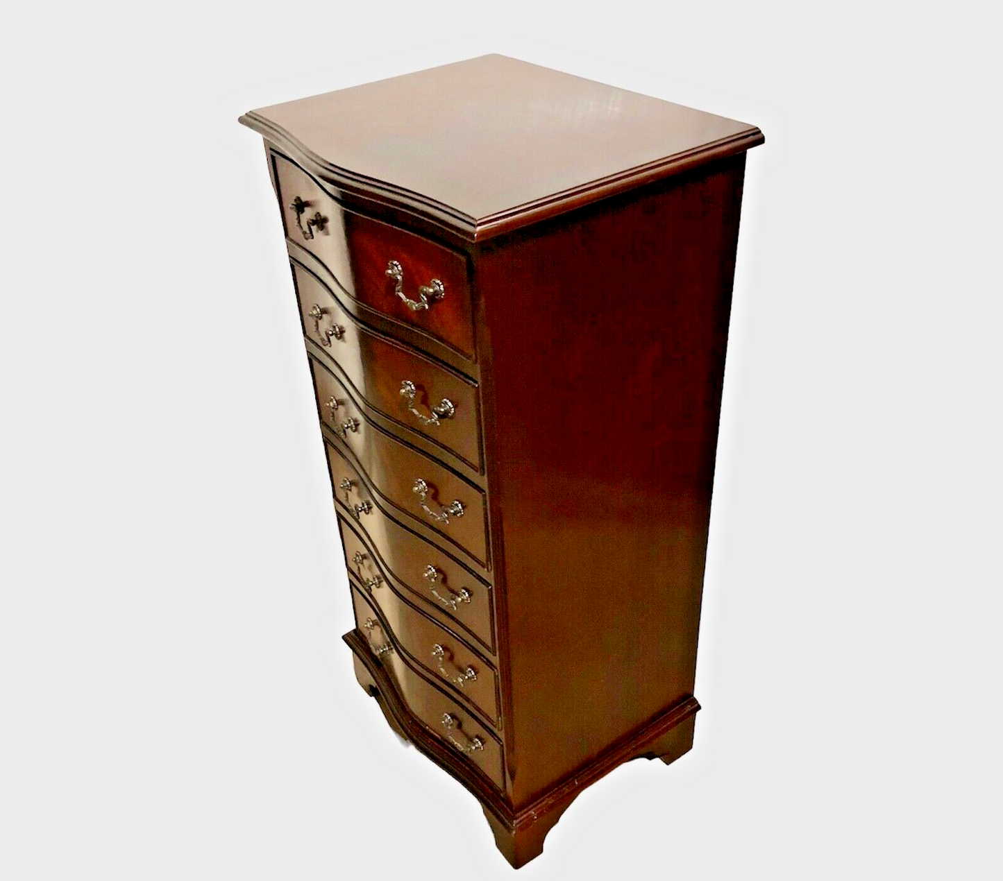000764....Handsome Vintage Tallboy Chest / Chest Of Six Drawers ( sold )