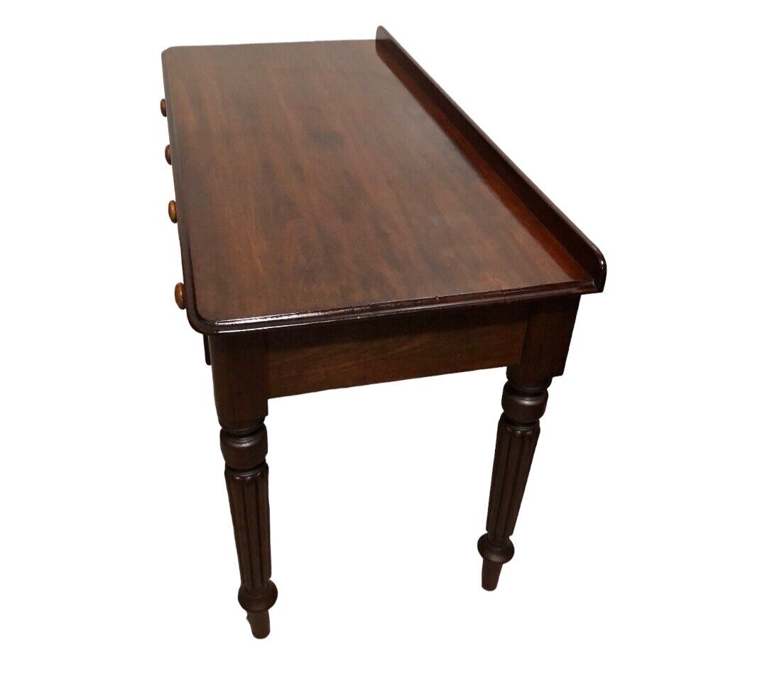 000756....Handsome Antique Mahogany Writing / Hall Table