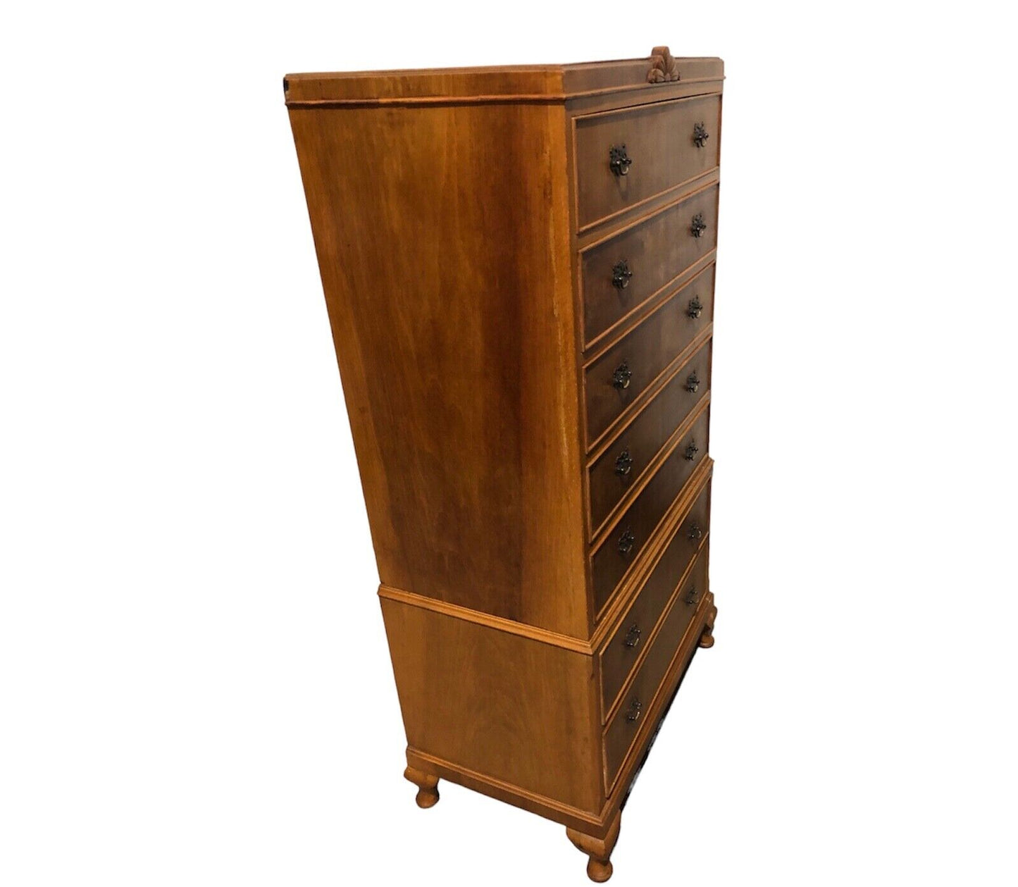 000776....Handsome Vintage Walnut Tallboy / Seven Drawer Tall Chest ( sold )
