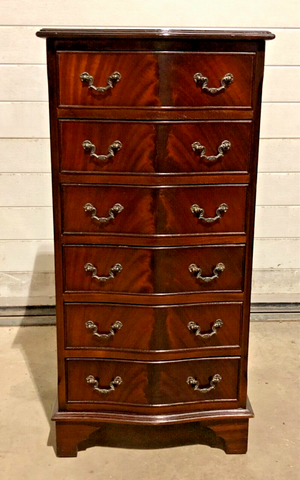 000764....Handsome Vintage Tallboy Chest / Chest Of Six Drawers ( sold )