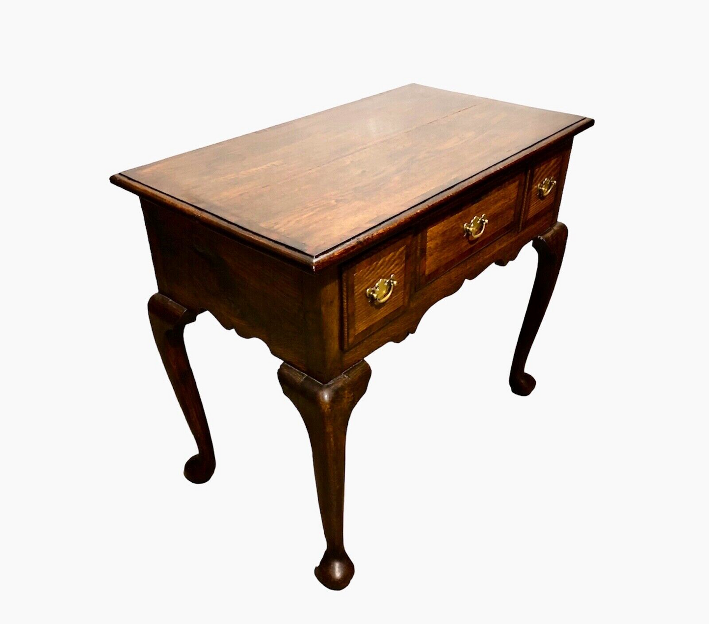000796....Handsome Vintage Oak Lowboy Desk