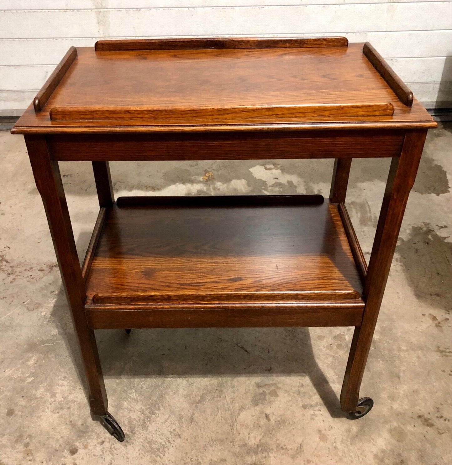 000795.... Handsome Vintage Arts And Crafts Oak Trolley / Buffet ( sold )