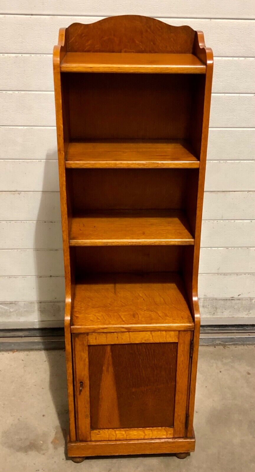 000748....Handsome Vintage Bookcase With Cupboard And Shelves( sold )