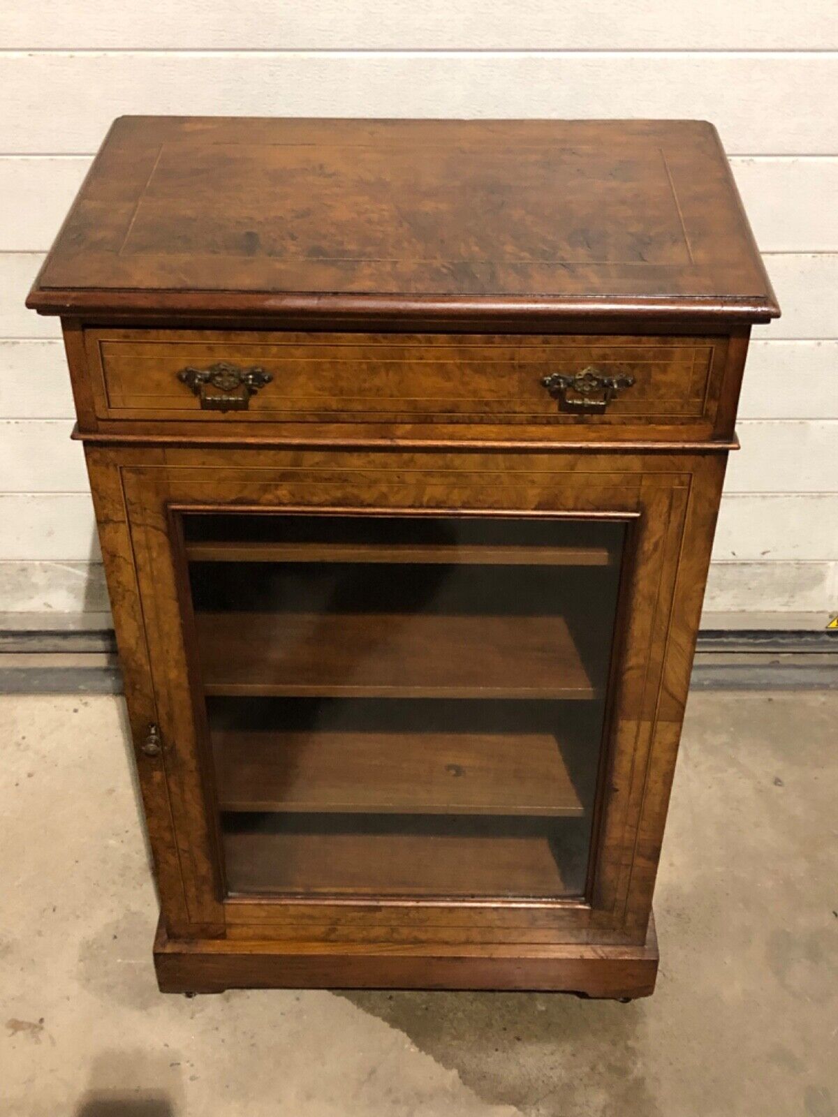000773....Handsome Antique Walnut Pier Cabinet ( sold )