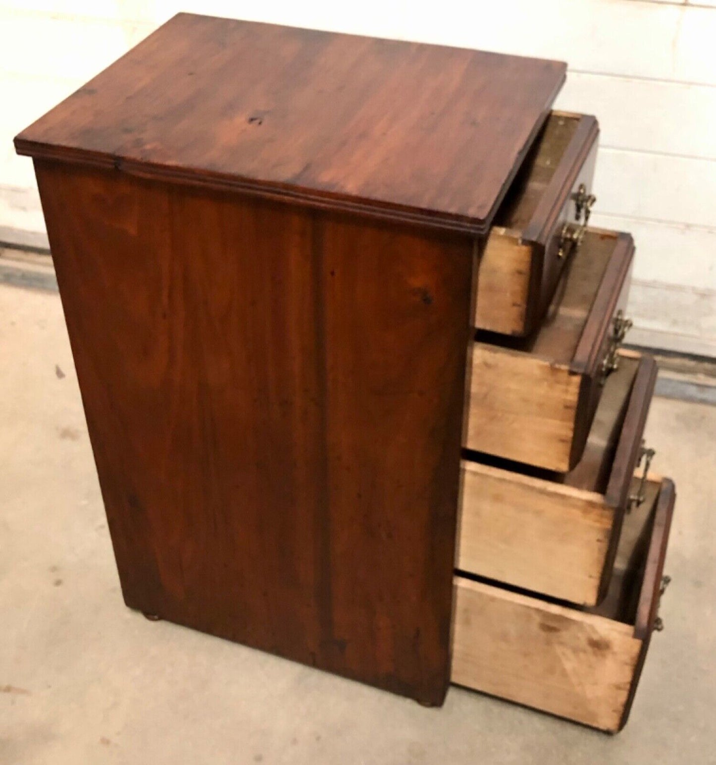 000821.....Handsome Antique Walnut Bedside Chest / Small Chest Of Drawers ( sold )
