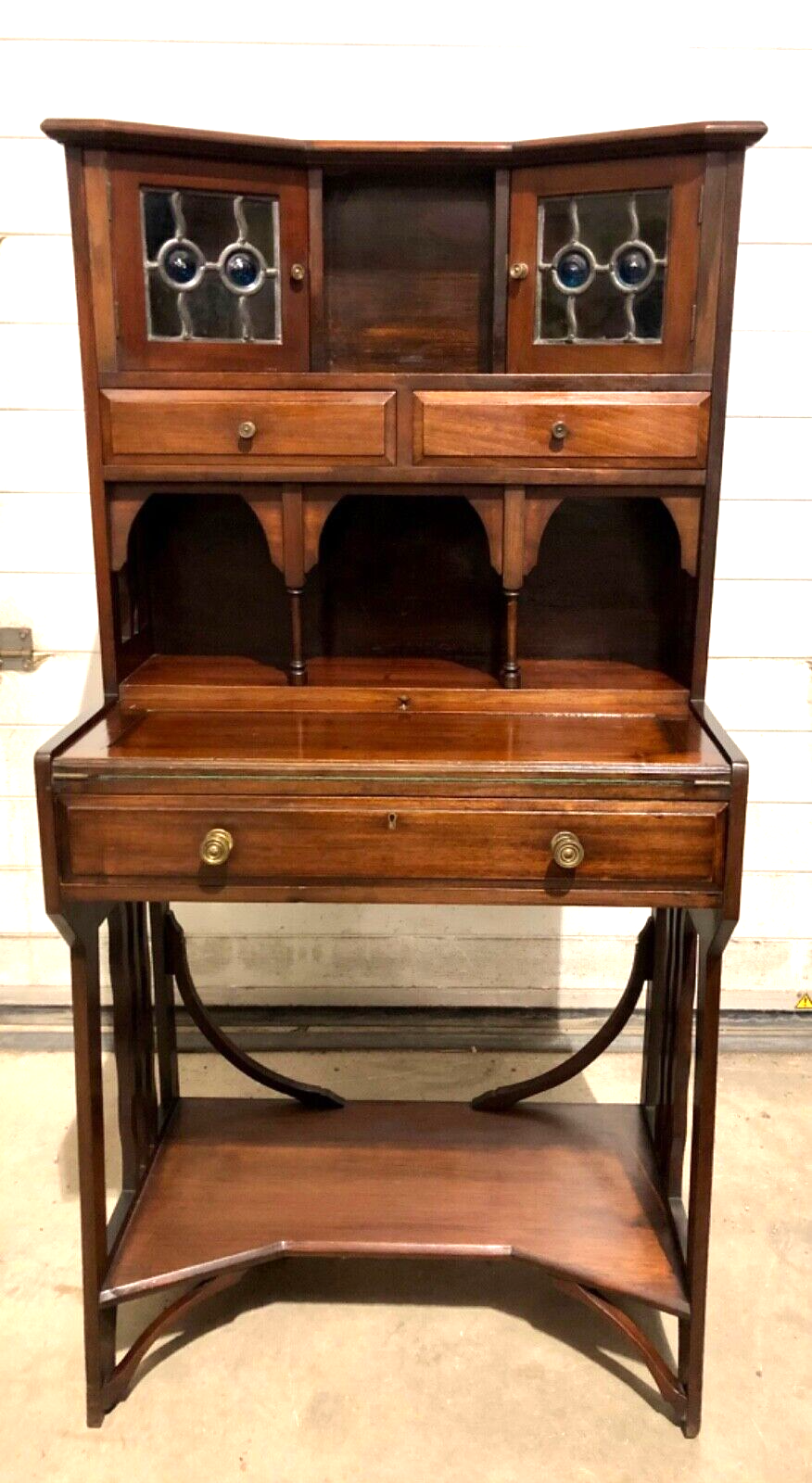 000786....Stunning Arts And Crafts Mahogany Writing Desk By Liberty's Of London ( Sold )