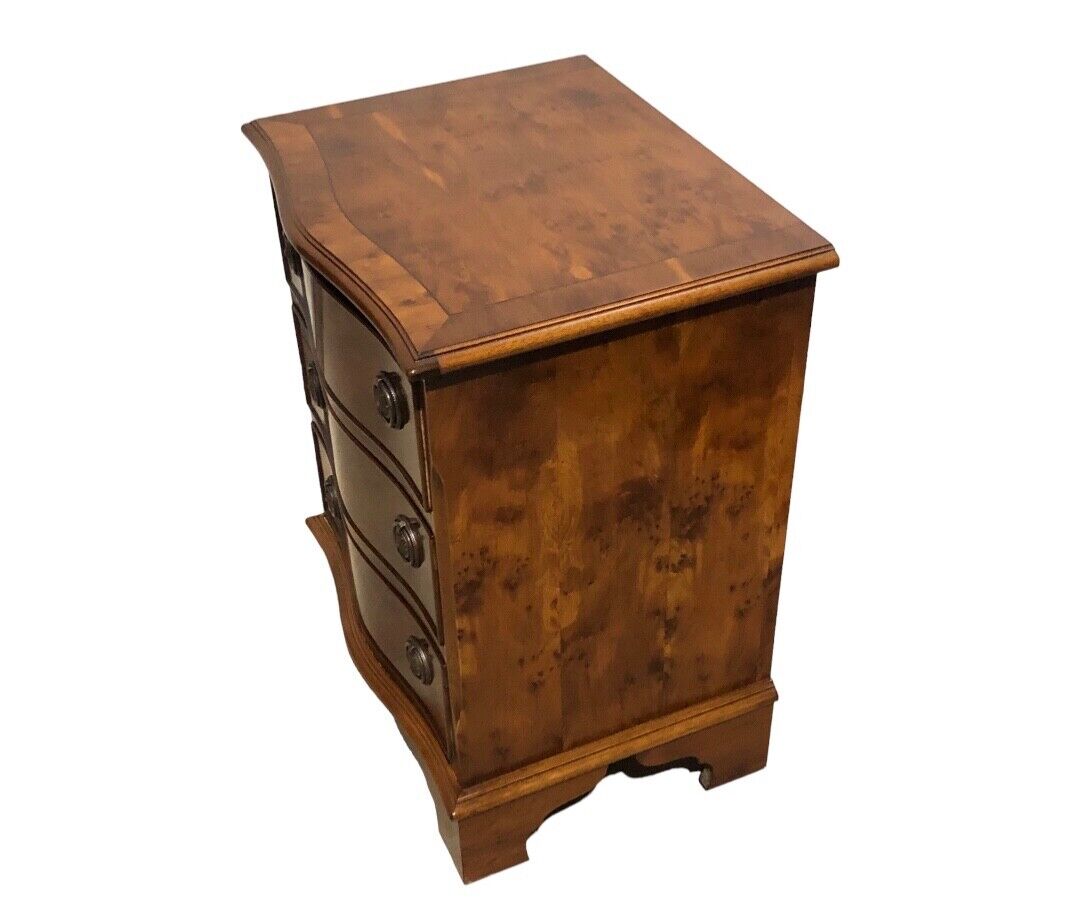 000781.....Handsome Pair Of Vintage Yew Bedside Chests / Bedside Tables( sold )