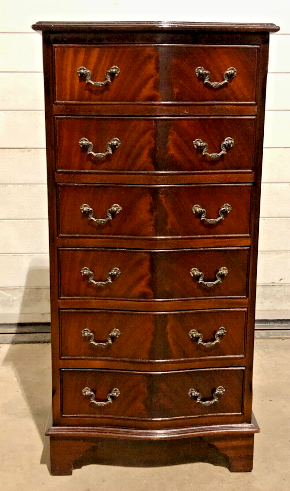 000764....Handsome Vintage Tallboy Chest / Chest Of Six Drawers ( sold )