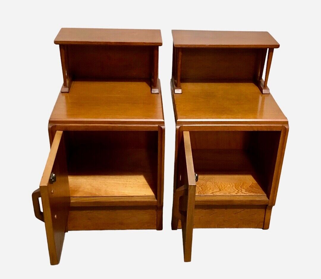 000806....Two Retro G Plan Oak Bedside Cabinets / Bedside Tables ( sold )