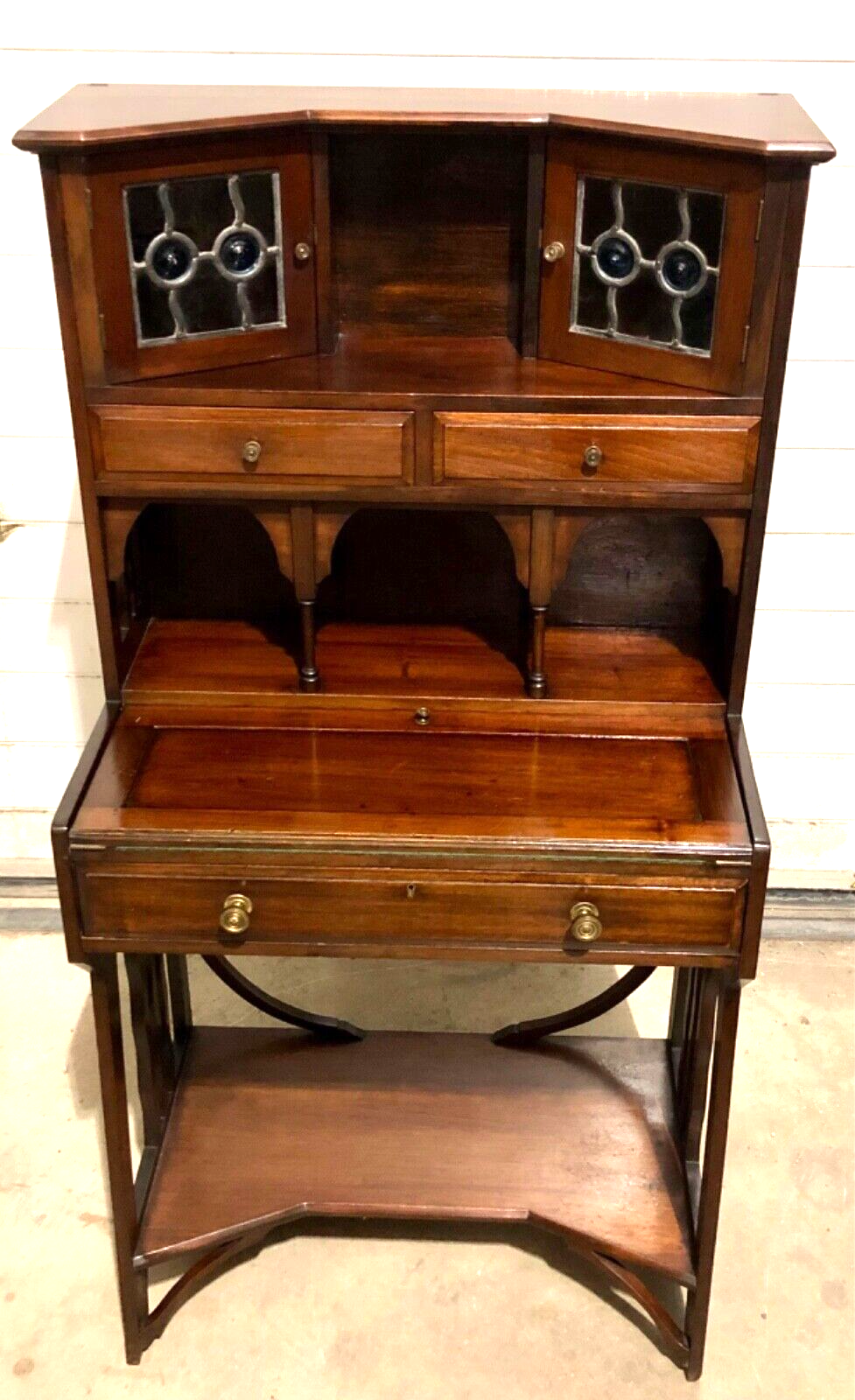 000786....Stunning Arts And Crafts Mahogany Writing Desk By Liberty's Of London ( Sold )