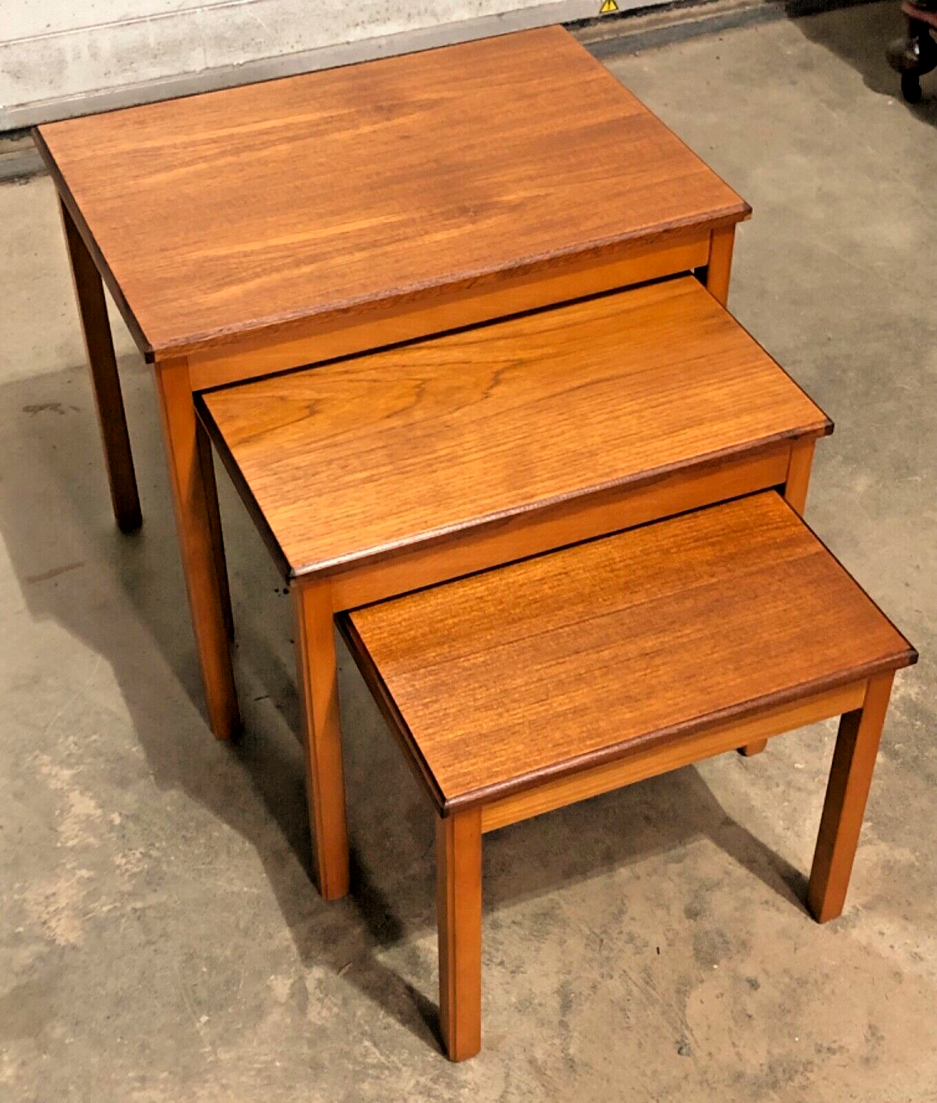 000861....Retro Teak Nest Of Tables / Danish Style Tables ( sold )