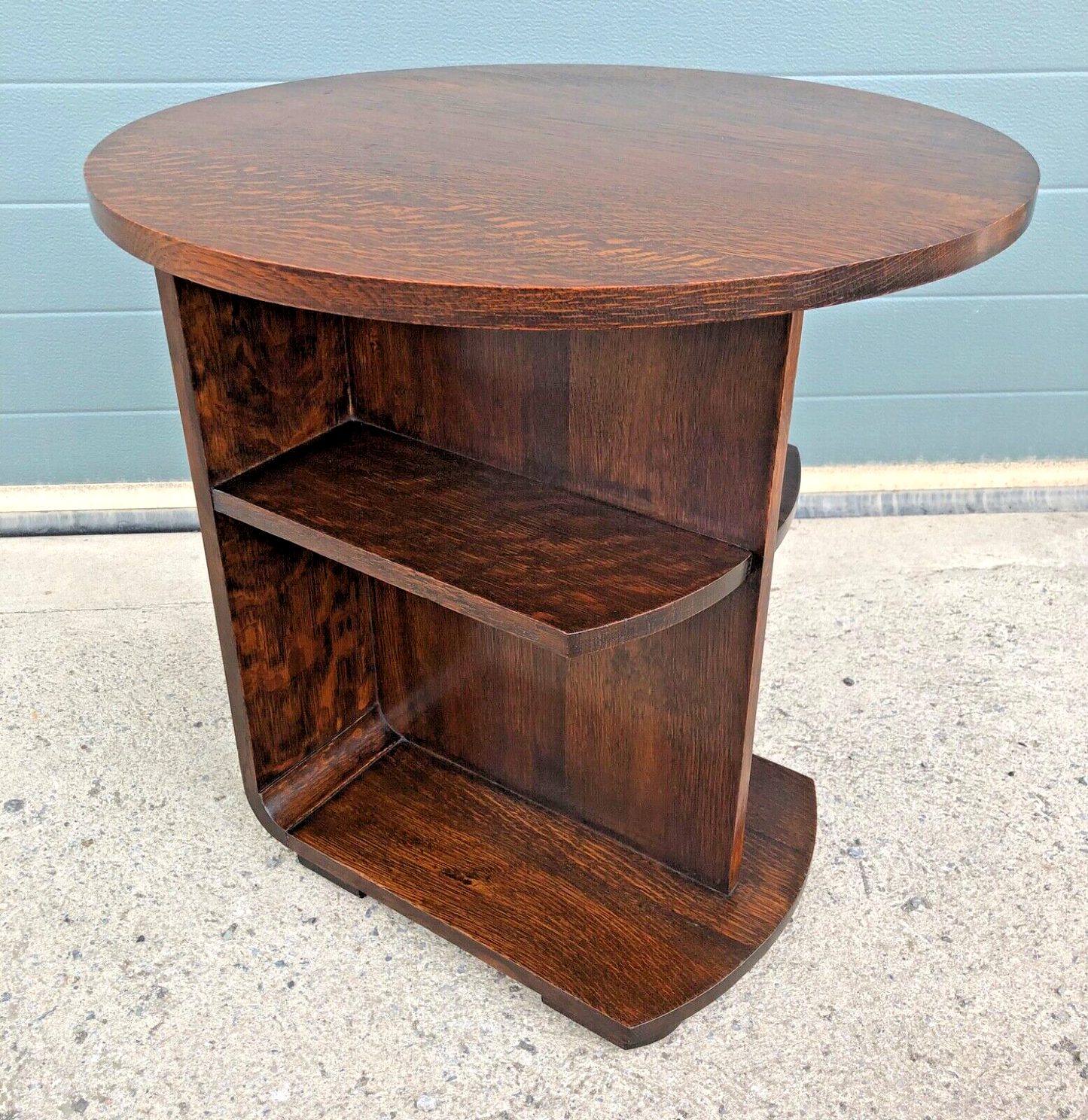 000816....Handsome Art Deco Solid Oak Coffee Table ( sold )