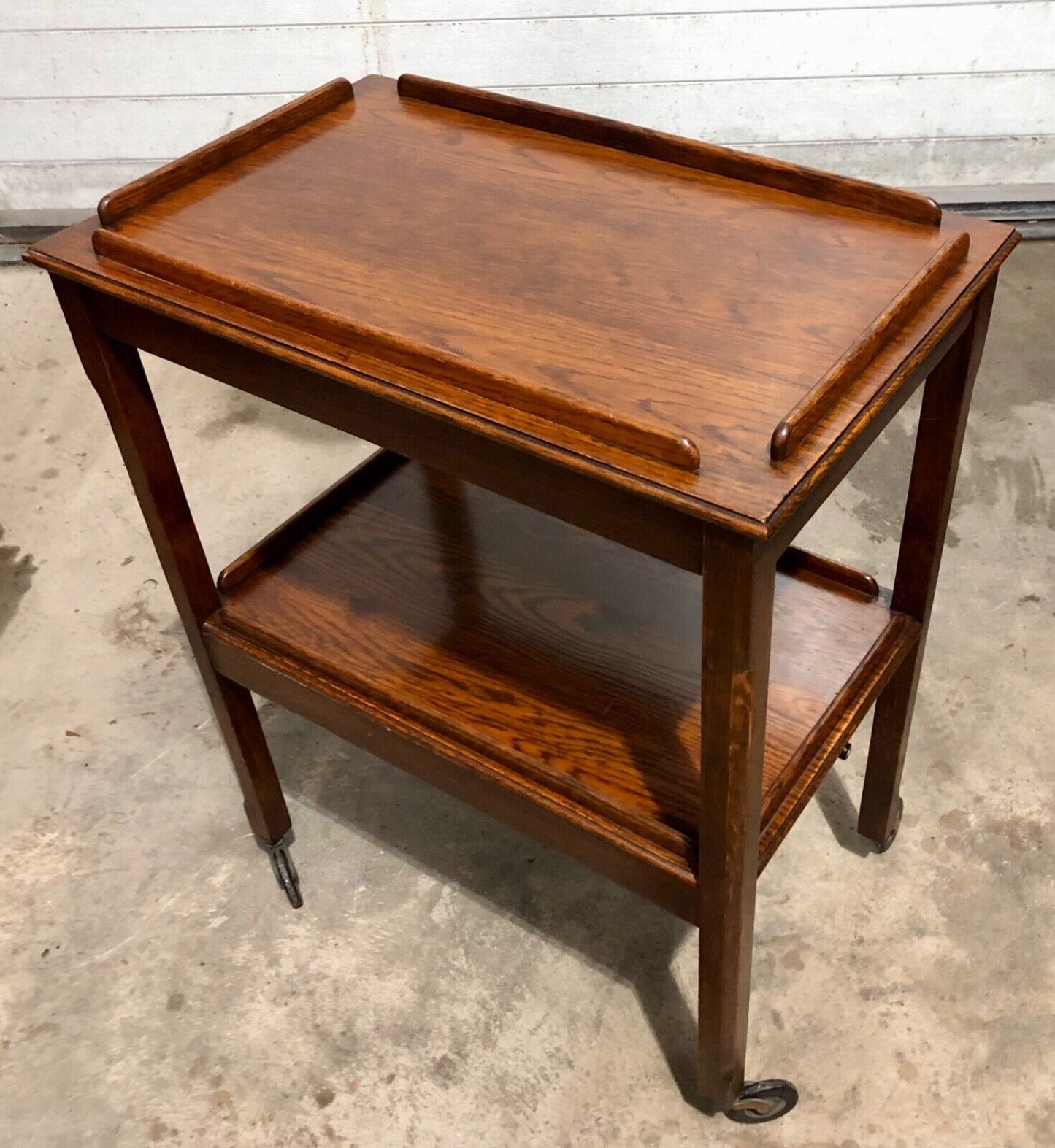 000795.... Handsome Vintage Arts And Crafts Oak Trolley / Buffet ( sold )