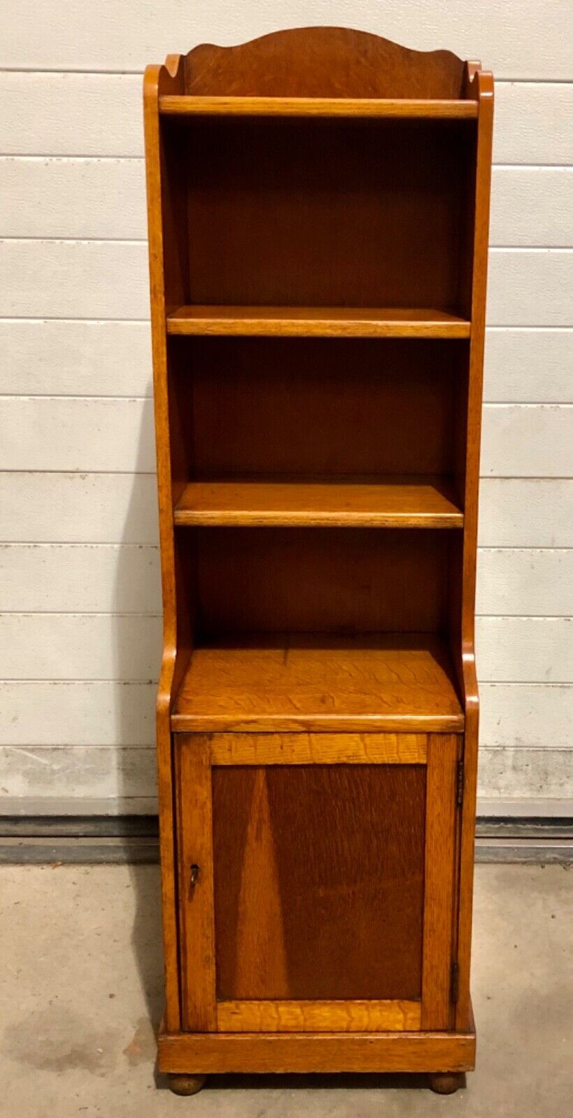 000748....Handsome Vintage Bookcase With Cupboard And Shelves( sold )