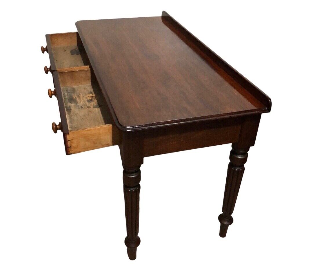 000756....Handsome Antique Mahogany Writing / Hall Table