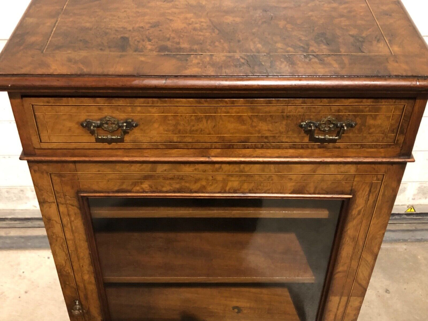 000773....Handsome Antique Walnut Pier Cabinet ( sold )