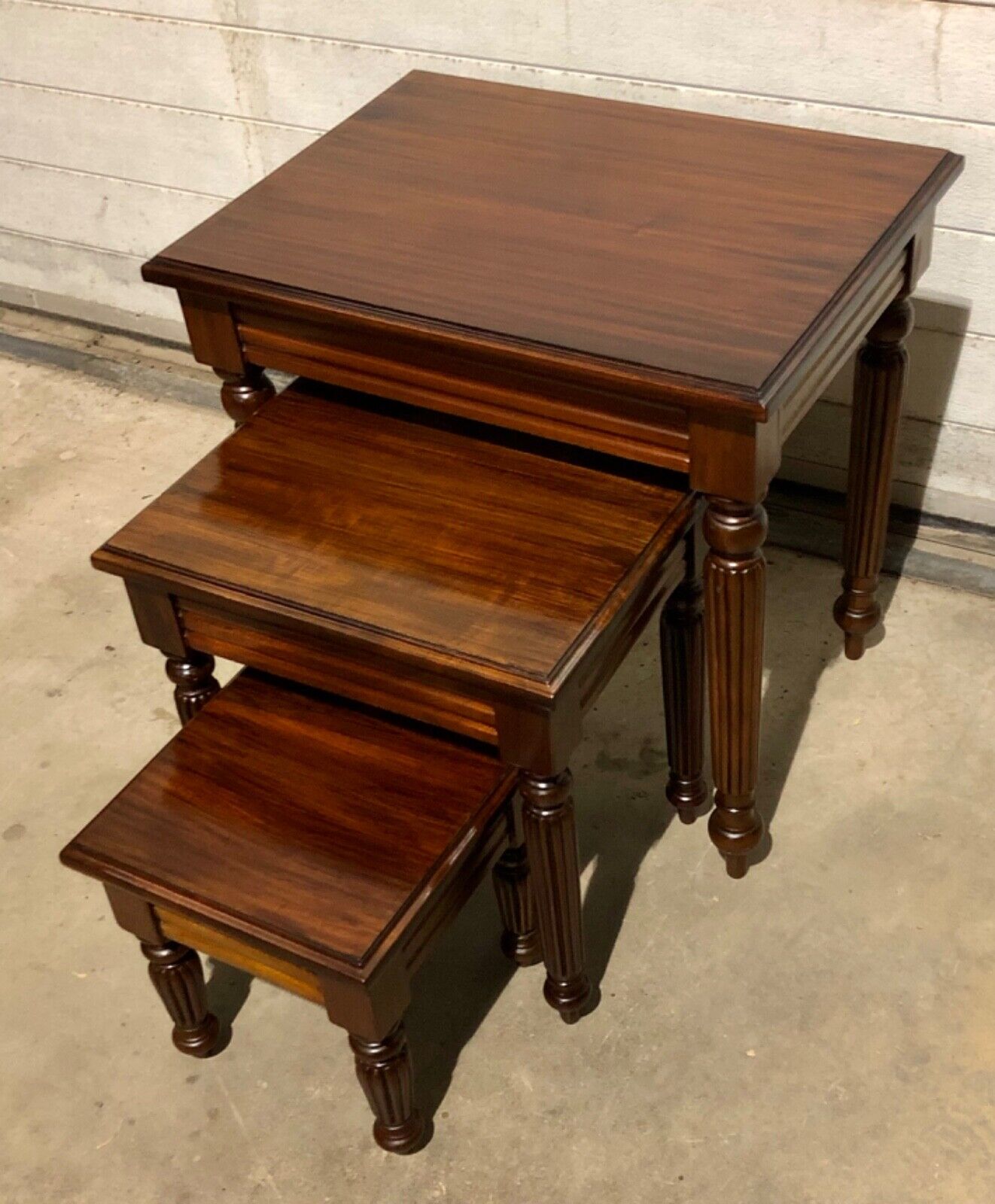 000754....Handsome Vintage Mahogany Nest Of Tables / Coffee Tables ( sold )