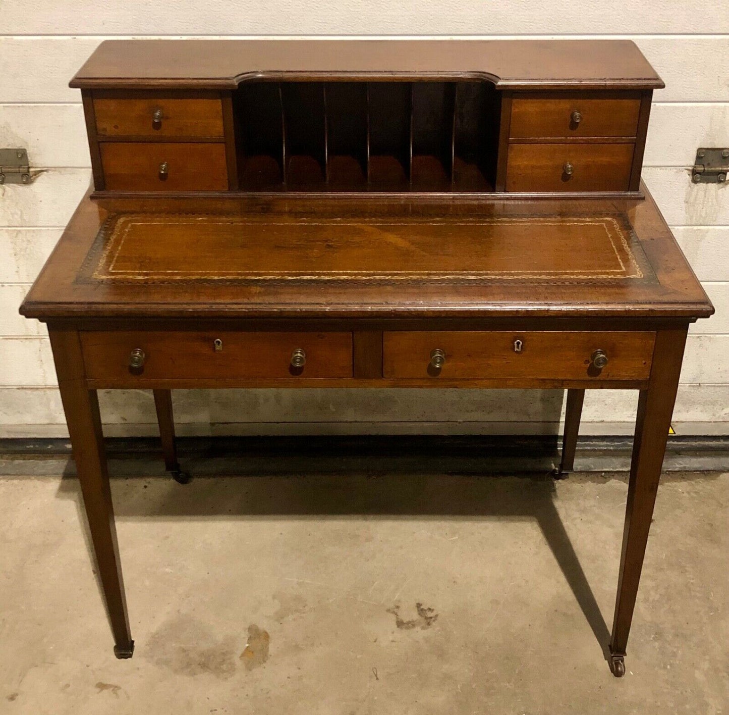 000762....Handsome Edwardian Mahogany Writing Desk ( sold )