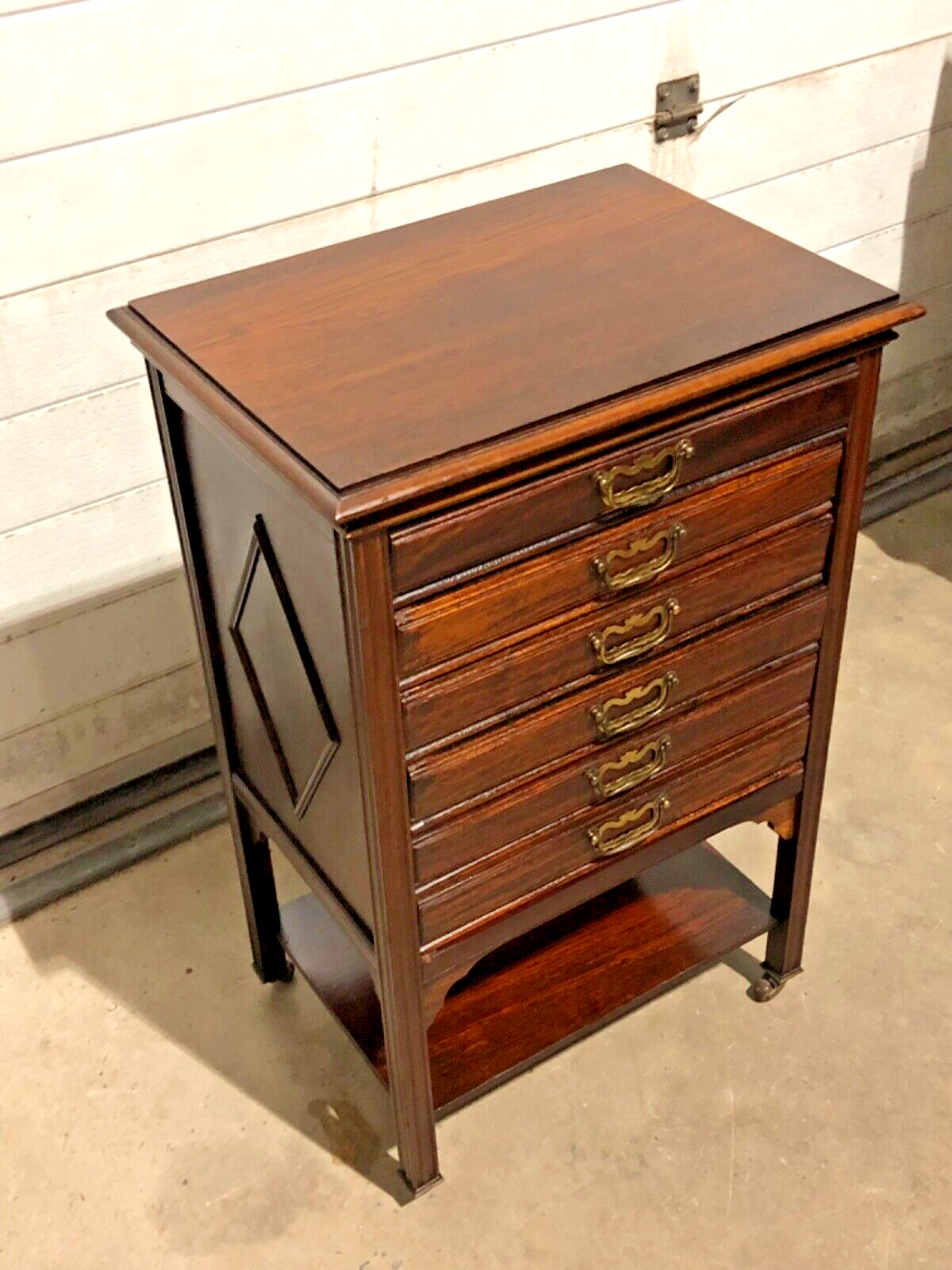 000775....Handsome Antique Rosewood Music Cabinet / Sheet Music Chest( sold )
