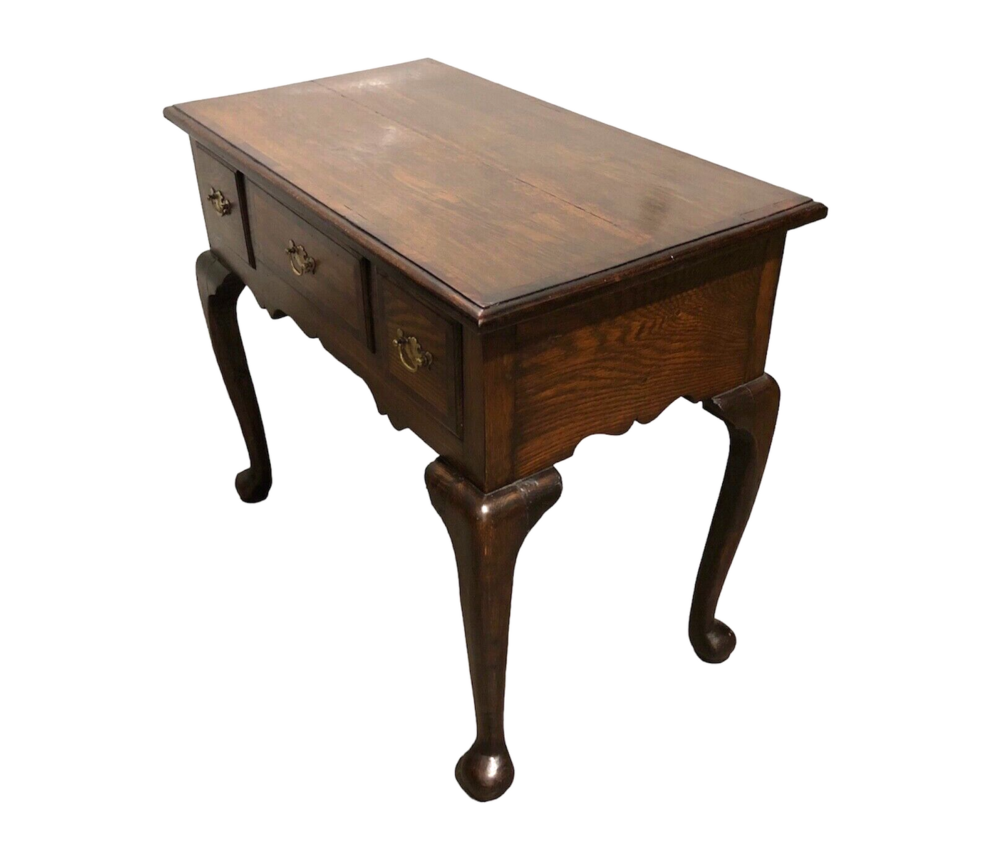 000796....Handsome Vintage Oak Lowboy Desk