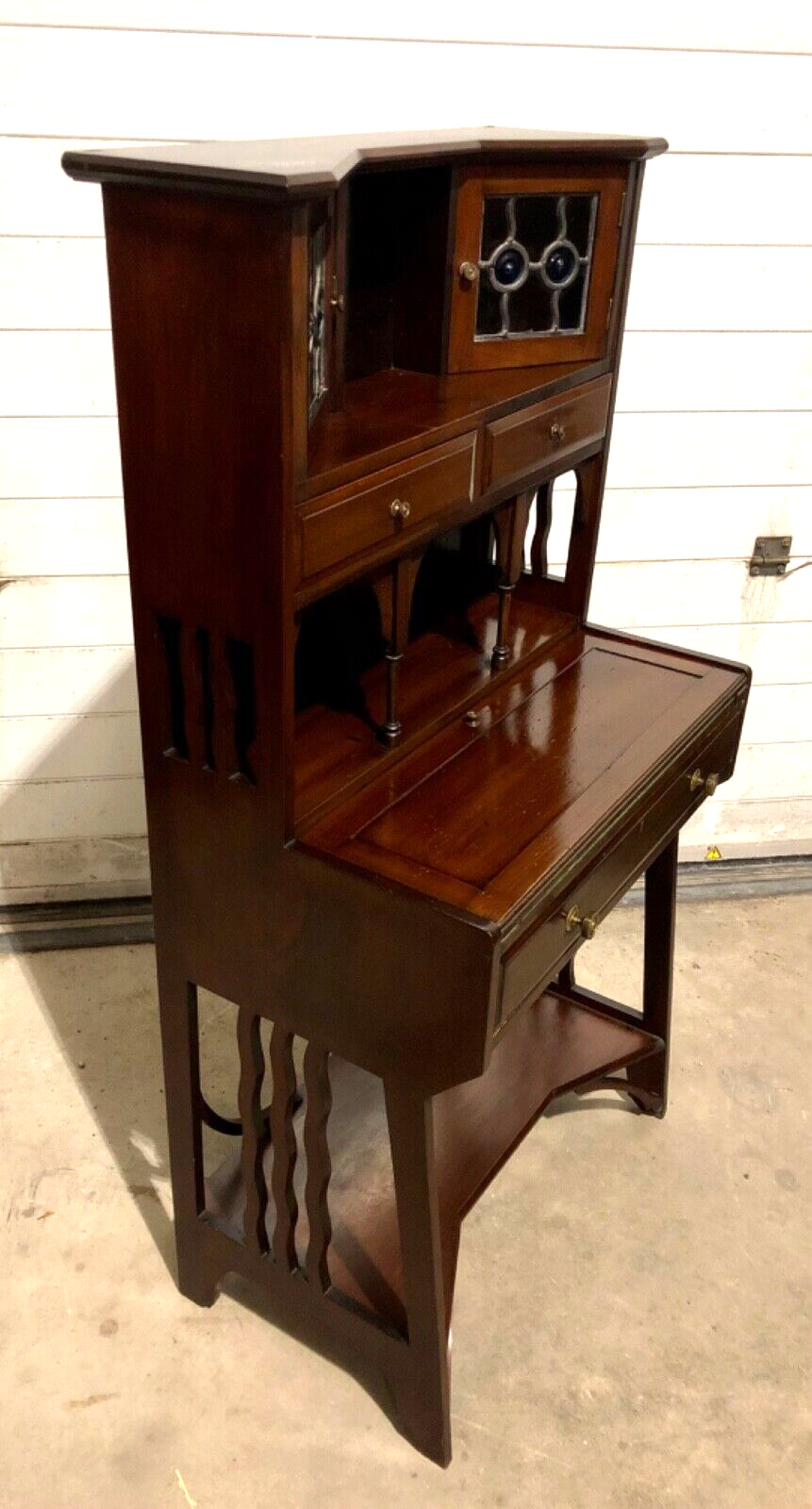 000786....Stunning Arts And Crafts Mahogany Writing Desk By Liberty's Of London ( Sold )