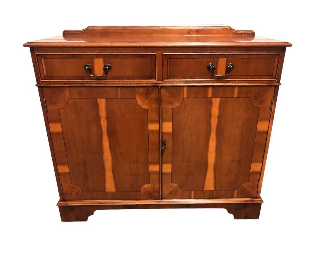 000824....Stunning Pair Of Vintage Yew Side Cabinets ( sold )