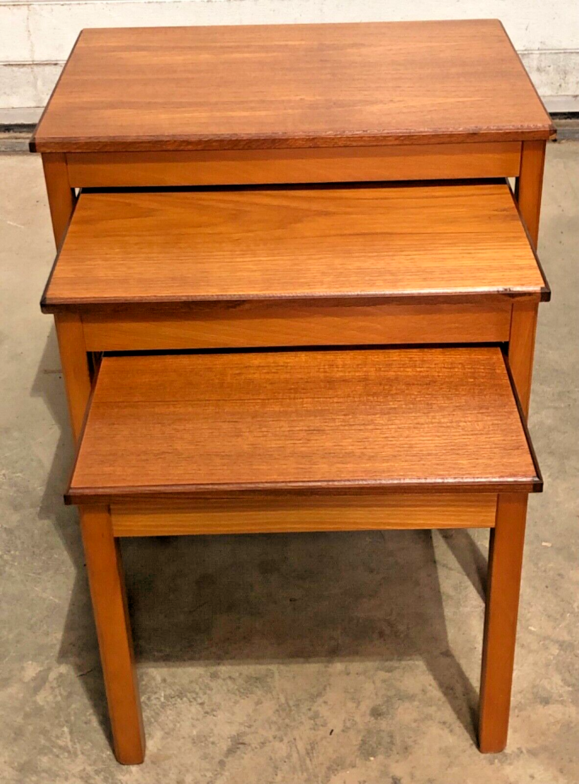 000861....Retro Teak Nest Of Tables / Danish Style Tables ( sold )