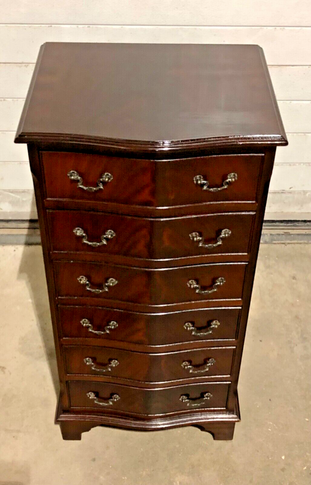 000764....Handsome Vintage Tallboy Chest / Chest Of Six Drawers ( sold )