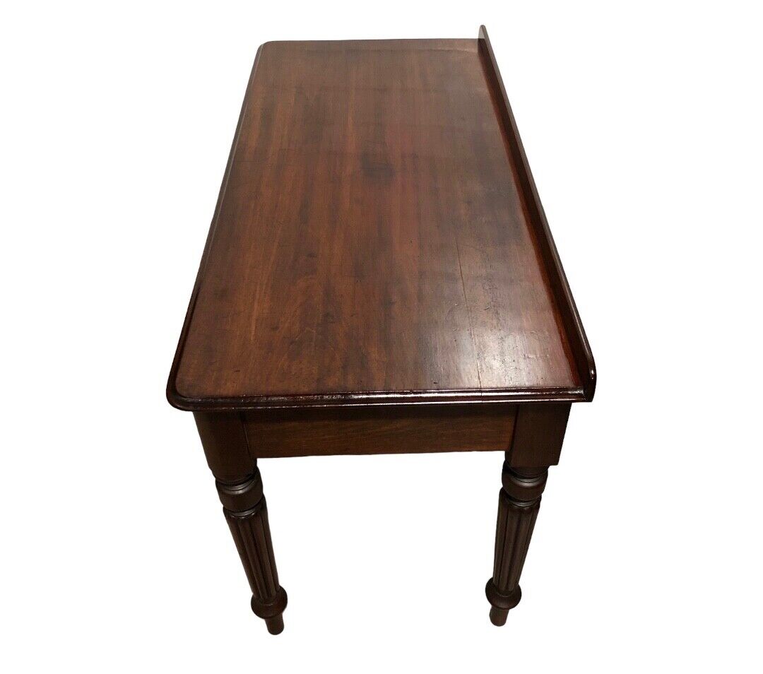 000756....Handsome Antique Mahogany Writing / Hall Table