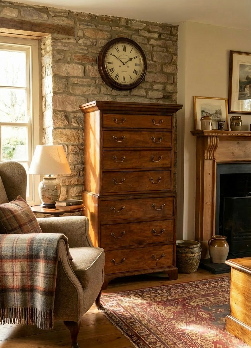 000551....Handsome Edwardian Mahogany Tallboy Chest Of Drawers